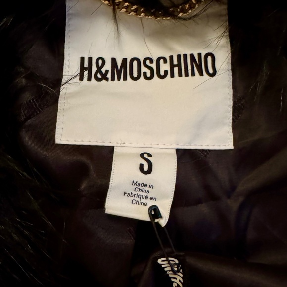 Moschino x H&M Black Faux Fur Jacket – Brand New with Tags - Picture 2 of 6